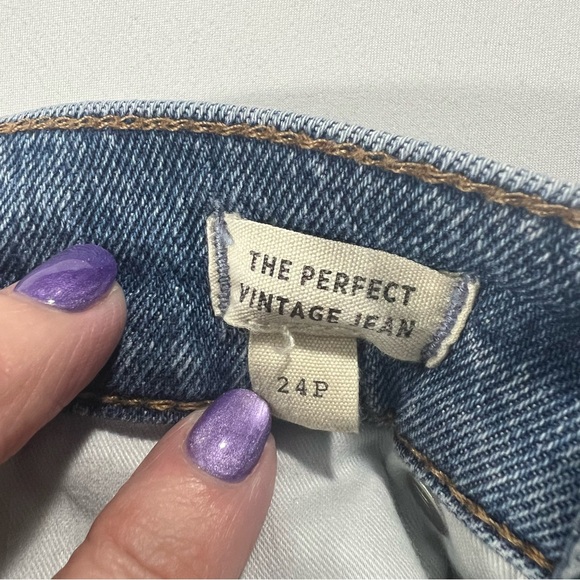 Madewell The Perfect Vintage Straight Jean 24 Petite High Rise Crop - Picture 4 of 14